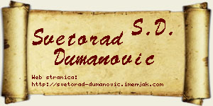 Svetorad Dumanović vizit kartica